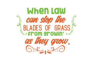 Graphics and Crafts: When Law Can Stop the Blades of Grass from Growin As They Grow